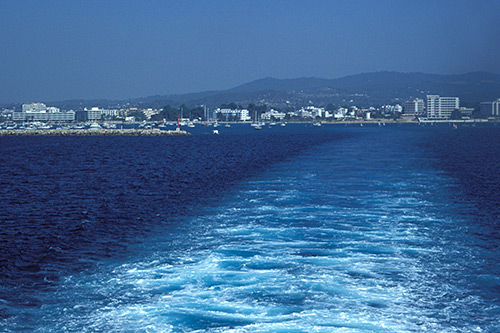 Denia, auf dem Weg nach Ibiza (Jul. 1995)